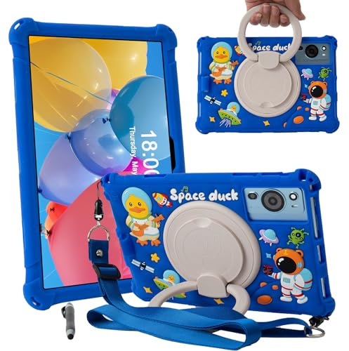 Kwamaz 10.1 inch Android Tablet Case for Callsky 10.1 inch Cpad 10/ROWT A10/Onn 10.1/ApoloSign EM101A/BYYBUO 10.1'',Blue