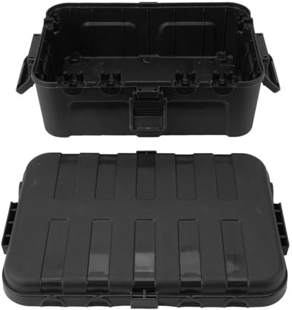 Large Cable Connection Box, Outdoor Electrical Box 6 Cable Entry (Black)