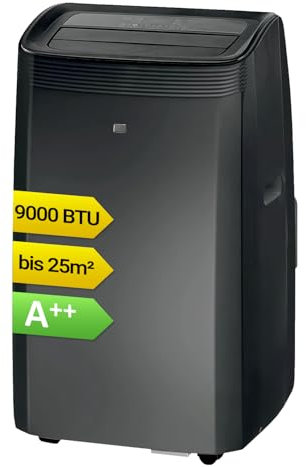 TCL Mobile Klimaanlage 9000 BTU (2,6kW) TAC-09CPB/NZB 3-in-1 Funktion, 24h-Timer, Schlafmodus, leise, inkl. Abluftschlauch & Fernbedienung für Wohnzimmer, Büro, Schlafzimmer + Entfeuchterfunktion