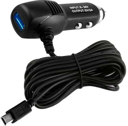 Dash Cam Power Lead Cable Mini USB Charging Cable Car Charger 12V to 5V with 1 USB Ports 3.5M Wire Long DC 3.5A Power Supply Cord Adapter Extension for Dash Cameras Sat Navs GPS Navigation DVR