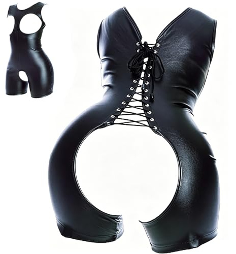 MR.HIPPE Zwangsjacke für Damen Bondagesack Bdsms Spielzeug Extrem für Frauen Bdsms Dessous Sklavin Leder Body Damen Lederkleid für Sex Ouvert Body Frau Sexy Leder Outfit Latex Kleid Lederrock