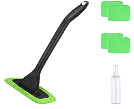 Detergente per vetri interni – Spazzola per la pulizia del vetro in microfibra con testa rotante – cura del veicolo accessori per la pulizia della casa per camion SUV specchio