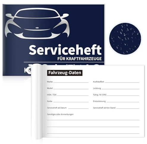 2 Stück Scheckheft Auto A5 Blua Universal Serviceheft für Kraftfahrzeuge Serviceheft KFZ Alle PKW Für Sowie Gebrauchtfahrzeuge Neu Oldtimer Geeignet