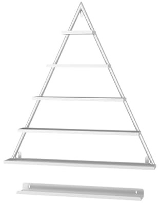 ZBJDX Mensola da Parete in Metallo per Smalto, Mensola da Parete Triangolare per Profumi, Organizer per Oli Essenziali, Ottima Esposizione E Stoccaggio per Saloni di Bellezza E Rivenditori,Argento