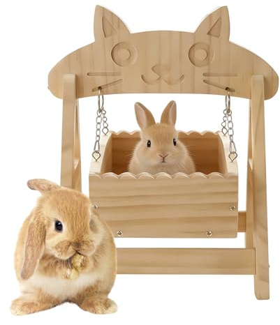 Générique Maison pour Hamster,Jouets à Ronger en Bois pour Petits Animaux,Couchage en Bois pour Rongeurs | pour Gerbille Souris Chinchilla Nain Furet Lapin