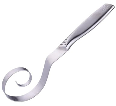 Stainless Steel Dough Whisk: Danish Dough Whisk & Sourdough Whisk for Bread Making Tools — Manual Hand Whisk for Mixing Dough, Pastry and Baking