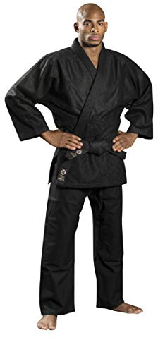 Ronin Brand Schwarze Judo/Ju-Jitsu-Uniform – Kampfsport-Gi für Kempo, Kendo, BJJ, Karate, Grappling, Aikido, Aiki-Jujitsu