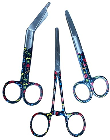 Lot de 3 Ciseaux Infirmière Glamour