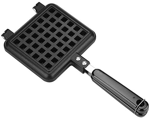 Belgische Waffeleisen aus Gussaluminium, Antihaftbeschichtet, für Gas-Herd, Waffelform für Haushalt und Küche
