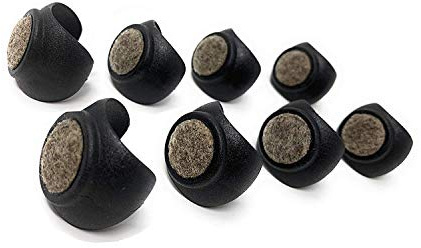 Design61 Filzgleiter 8er Set Stuhlgleiter Bodenschongleiter Ø 27-29 mm Silencer Möbelgleiter Klemmschalengleiter mit geräuschdämpfender Filzgleitfläche