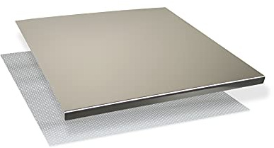 INOXLM Tagliere Spianatoia per impastare Piano da Lavoro in Acciaio Inox Varie Misure per Cucina per Bar per Ristorante per impastare (40x50 Piega 2 cm)