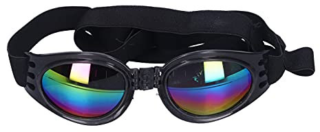 01 Haustier-Sonnenbrille, Haustier - Brille Hundeschutzbrille Brillenschutzgläser Sommer Haustier-Sonnenbrille mit verstellbarem Riemen für mittlere und große Hunde(Black, Love Type)