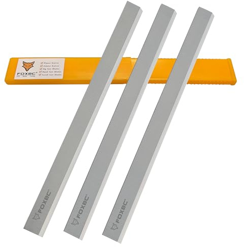 FOXBC 15 Inch Planer Blades for Delta DC-380 22-677, Grizzly G1021 G0453, Jet WP-15CS JWP-15B 708529G, Powermatic and Most 15 Inch Planer - Set of 3