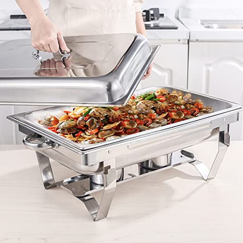 Scaldavivande contenitore termico in acciaio inox,Chafing Dish per buffet Scalda Vivande Termostato temperatura termico aree per la colazione in hotel,brunch,servizi di catering,feste,matrimoni