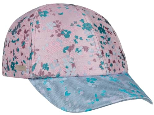 Seeberger Scalia Flowers Damencap Cap Basecap Baseballcap Damen - Metallschnalle, mit Schirm, Futter Herbst Sommer Frühjahr Winter Frühling-Sommer Herbst-Winter - One Size rosa-hellblau