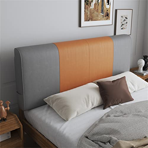 Kopfbrettkissen Wandkissen, Abwischbare Lendenwirbelpolsterbett Rückenlehne Abnehmbares Waschbares Kollisionskissen Für Schlafsaalzimmer Daybett in Voller Größe,A,No headboard 63/160cm