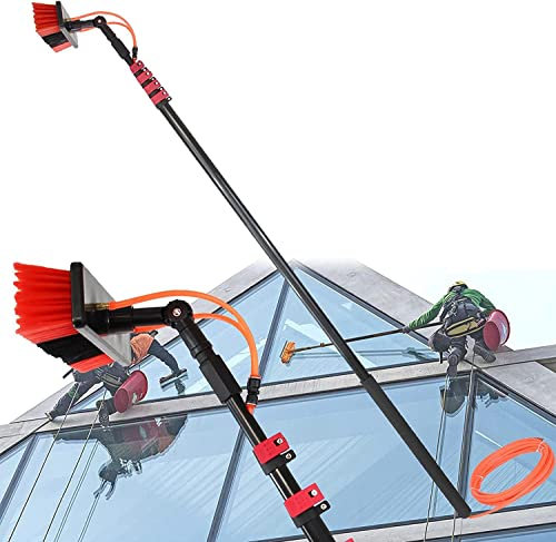 GIZMIT Window Cleaning Water Fed Poles, 6M 9M 12M Water Fed Telescopic Brush, Extendable Cleaner Conservatory Roof, Cleaning Photovoltaic and Solar Panels,39FT/12M