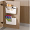 EigPluy 2 pièces Armoires de Cuisine Porte Boîte de Rangement,Adhésive Boîte de Rangement Murale,Armoire/Salle de Bains/Réfrigérateur Boîte D'organisation Pour Articles Divers