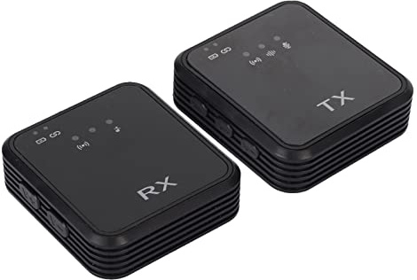 Kabelloses Lavalier Mikrofon, Bluetooth 5.1, 360 Grad Tonaufnahme, Hochempfindliches Kondensatormikrofon, LED Anzeige, Kompatibel mit Mehreren Geräten für Outdoor Feldaufnahmen(Ein Schlepptau)