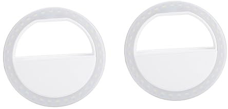 Hemobllo 2pièces Anneau Lumineux Selfie pour Téléphone Lampe Photographique à Modes Idéale pour Photographies De Nuit Et Environnements Faiblement Éclairés