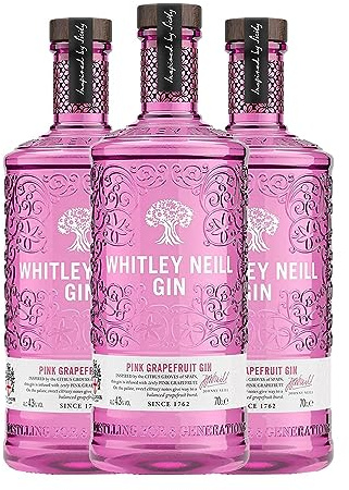 Ginebra Whitley Neill Pink Grapefruit Gin 70 cl (Caja de 3 Botellas de 70 cl)