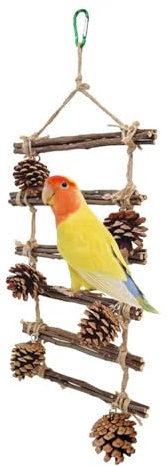 Vogelleitern für Papageien, Kletterleiter Vogelspielzeug, Kletterleiter Vogelspielzeug, Vogelkäfig Leiter Spielzeug, Holz Kletterleiter Spielzeug für Lovebirds, Aras, Nymphensittiche, Sittiche