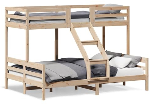 Lauuoeriau Home Items, Etagenbett 80 x 200/140 x 200 cm, Kiefer massiv, Anzugmöbel