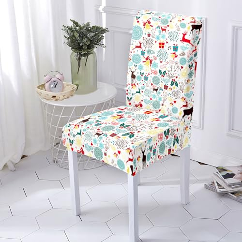 Stuhlhussen Blau Gelb Stuhlüberzug Weich Spandex Stuhlhussen Schwingstühle Stuhlbezug Waschbar Stuhl überzug Abnehmbare Stuhlbezüge mit Gummiband Hussen für Stühle Stuhlhussen 8er Set