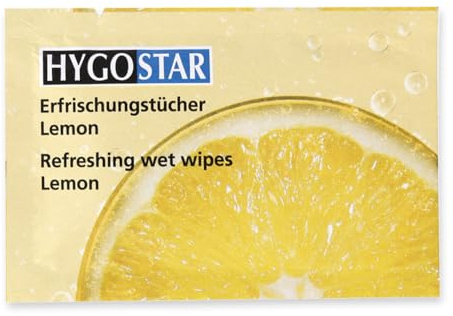 400 Stück Franz Mensch Erfrischungstücher Lemon Feuchttücher | Viskose/PES, weiß, L: 25 cm, B: 11 cm, Reinigungstücher, Feuchttücher, Zitronenduft