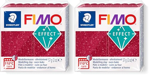 STAEDTLER 8010-202 ST Modelliermasse, Rot, Standard (Packung mit 2)