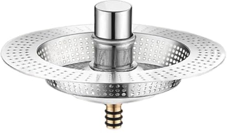 Égouttoir d'évier – Filtre d'évier en acier inoxydable | Bouchon pour vidange | Bouchon pour évier de cuisine | Attrape-cheveux et aliments | Bouchon d'évier de cuisine anti-obstruction | Fournitures