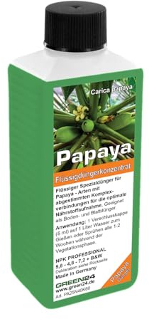 Papaya-Dünger – Carica papaya NPK Flüssigdünger für gesunden Wuchs und reiche Ernte 250 ml