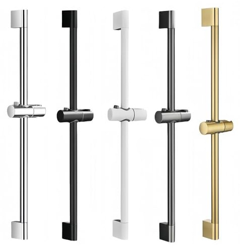Verstellbare Duschstange, Duschstange, Wandmontage, Duschkopfstange for Badezimmer, Handbrause-Set, universell passend for Zuhause, Hotel, Apartment, rostbeständig, leichtgängiges Design(Brushed Gold)