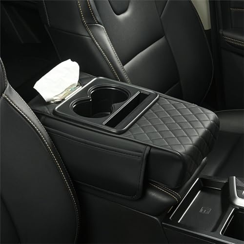 Multifunktionales Auto-Armlehnen-Kissen, Mittelkonsolen-Abdeckung, Auto Armlehne, 5-In-1-Mittelkonsolenabdeckung Fürs Auto für SUV, Wohnmobil, LKW (Schwarz)