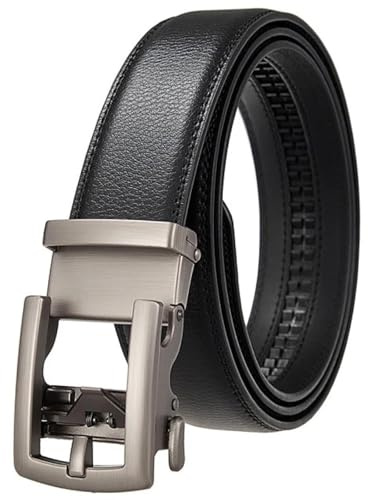 JUJNTNT Ledergürtel für Herren, 3,5 cm breit, automatische Schnalle, luxuriös (125 cm/13)