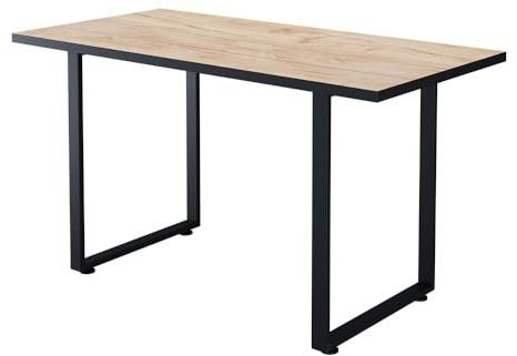 Vicco Esstisch Livorno, Schwarz/Goldkraft Eiche, 140 x 70 cm | geeignet für 4 Personen, stabile Konstruktion ohne Auszug