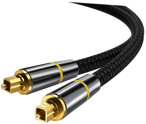 LIGIGWASH Cavo Ottico Audio Digitale con Connettori Resistenti e Trasmissione Lossless per Tv Soundbar Console di Gioco