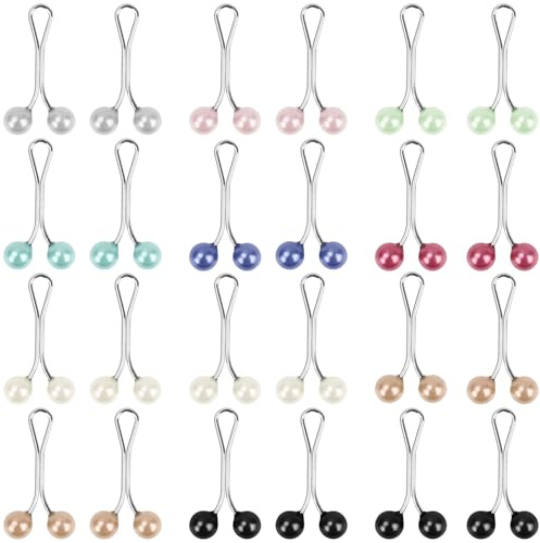 JAXICREY Hijab Pins, 24 Stück Bunte Hijab Nadeln Schal Clips Damen für Frauen Women Muslim für Kopftuch Schal