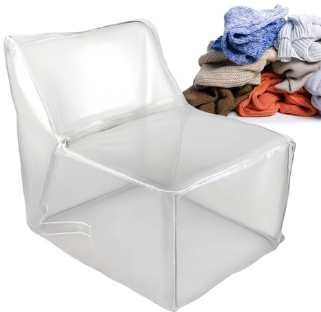 laxreheye Funda De Silla Saco Para Almacenar Peluches,Funda de Saco Transparente Como Asiento para Niños | Organizador De Juguetes Translúcido Para Dormitorio,Bolsa