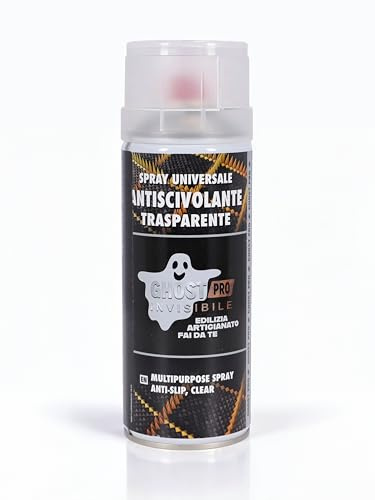 GHOST PRO | Spray Antiscivolo Trasparente per Superfici Calpestabili | Antisdrucciolo per Gradini, Piastrelle, Marmo, Metallo e Plastica, Non Ingiallisce, Uso Interno Esterno - Made in Italy