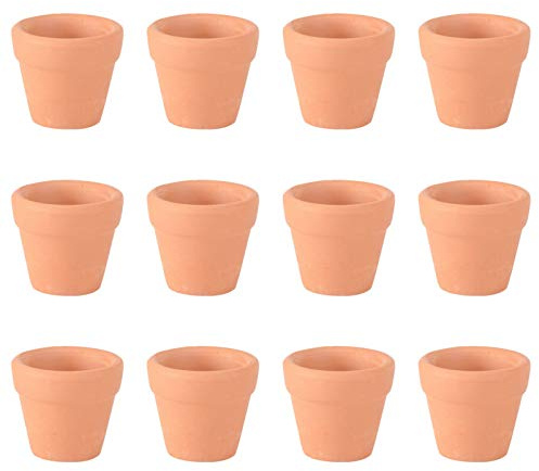 OUNONA 12 stücke Mini Terrakotta Topf Ton Keramik Pflanzer Kaktus BlumentöPfe Sukkulenten Kindergarten Töpfe 3x3 cm