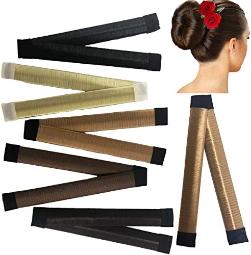 Magic Hair Bun Donut Maker French Twist Hairstyle Easy Snap Doughnut Styling DIY Bands (Golden Blonde)