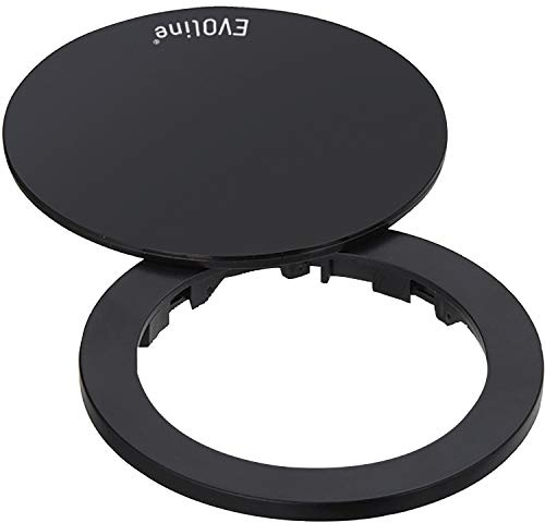 EVOline 159909280300 One-Anello di Copertura con Coperchio Girevole, Colore: Nero