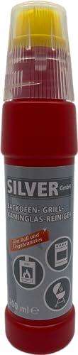 SILVER Spezial Gel Backofen-, Grill- und Kaminglasreiniger inkl. integrierter Bürste je 200ml: Größe: 1x 200ml