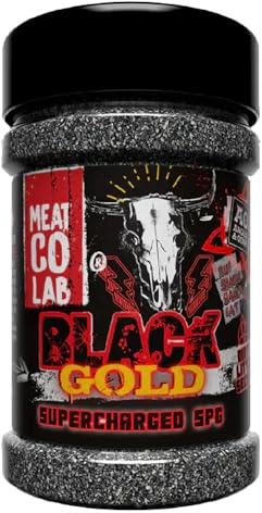 Angus & Oink | Black Gold Supercharged SPG BBQ Rub | Insane Beef Flavour & Umami Boost | Gluten-Free | Perfect for Grilling & Smoking (250g)