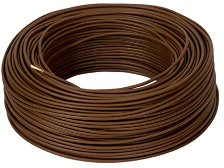 10 Meter ALPTEG H07V-K 16 mm² | Verdrahtungsleitung | Aderleitung | flexibel | PVC Einzelader | Litze | Verdrahtung (braun)