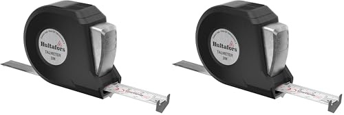 Talmeter Bandmaß 3 Meter I Hultafors I Genauigkeitsklasse II I Made in EU I 7-in-1 Massband mit patentierter Zusatzfunktion für Innen- und Aussenmessungen I 359203 (Packung mit 2)