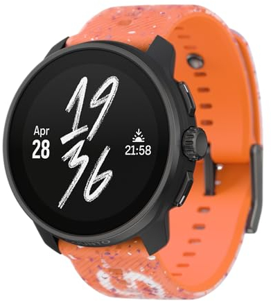 SUUNTO Race S Laufuhr mit AMOLED Touchscreen, Zweifrequenz GPS Sportuhr, Krone & Tastenbedienung, HRV & Schlafverfolgung, KI-basierter Trainingsplan, Kostenlose Offline-Karten, 50m Wasserdicht