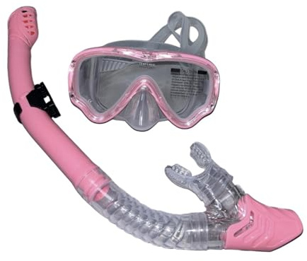 Harilla Tauchmaske und Schnorchel-Set, auslaufsichere Schwimmbrille für Erwachsene, Taucherbrille, Schnorchelausrüstung für Wassersport, Schwimmen, ROSA