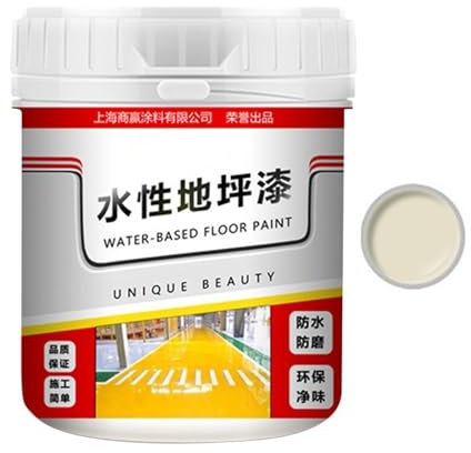 Yugugomo Rutschfeste Betonbodenfarbe, Bodenfarbe Auf Wasserbasis, Schnelltrocknende Anti-Rutsch-Beschichtung 500 G, Wasserfeste Betonfarbe, Für Innen- Und Außenbereiche, Parkplätze